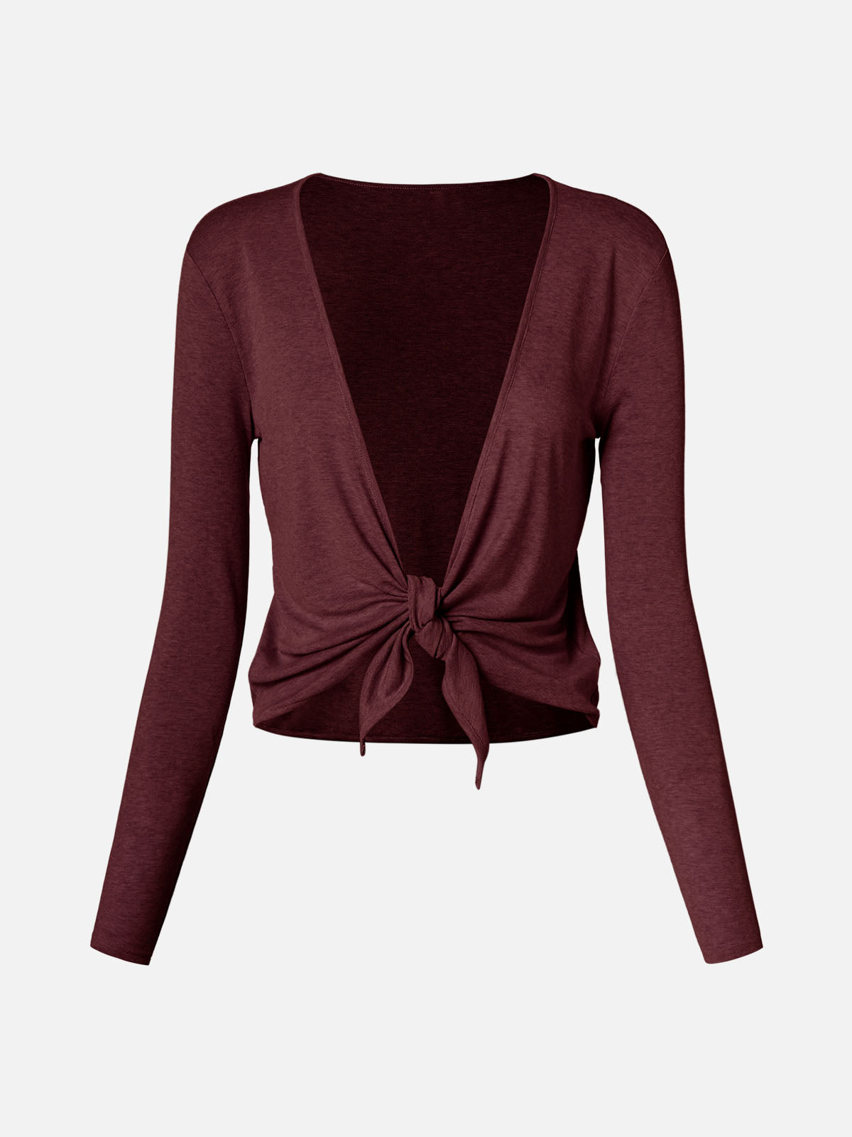 Tencel Wool Knit Tie-Front Cardigan