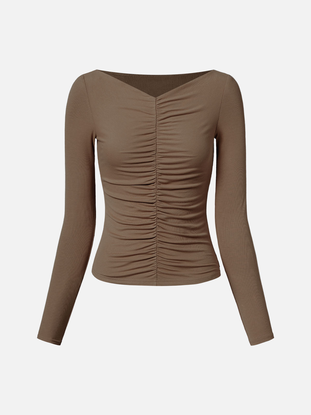 Eco-SkinKiss® Ruched Front Long Sleeve Top