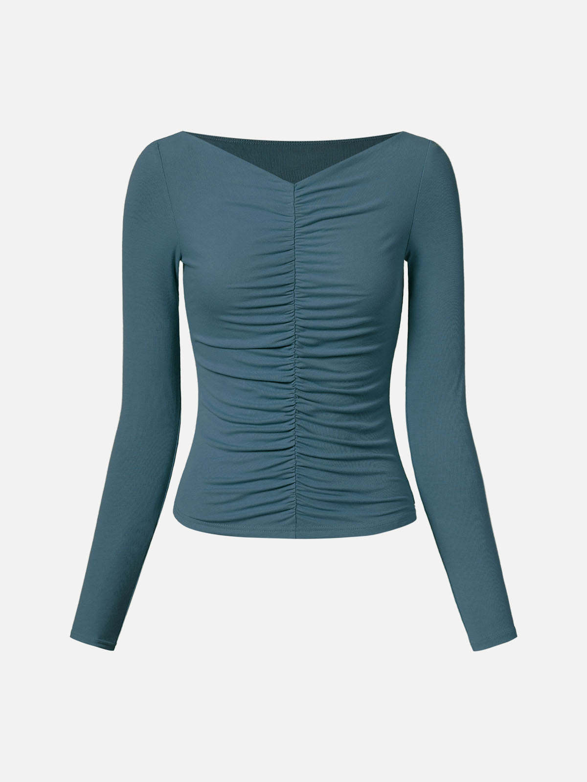 Eco-SkinKiss® Ruched Front Long Sleeve Top