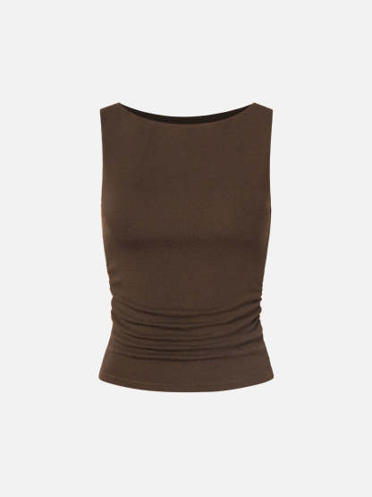 Thermal Boat-Neck Padded Tank Top