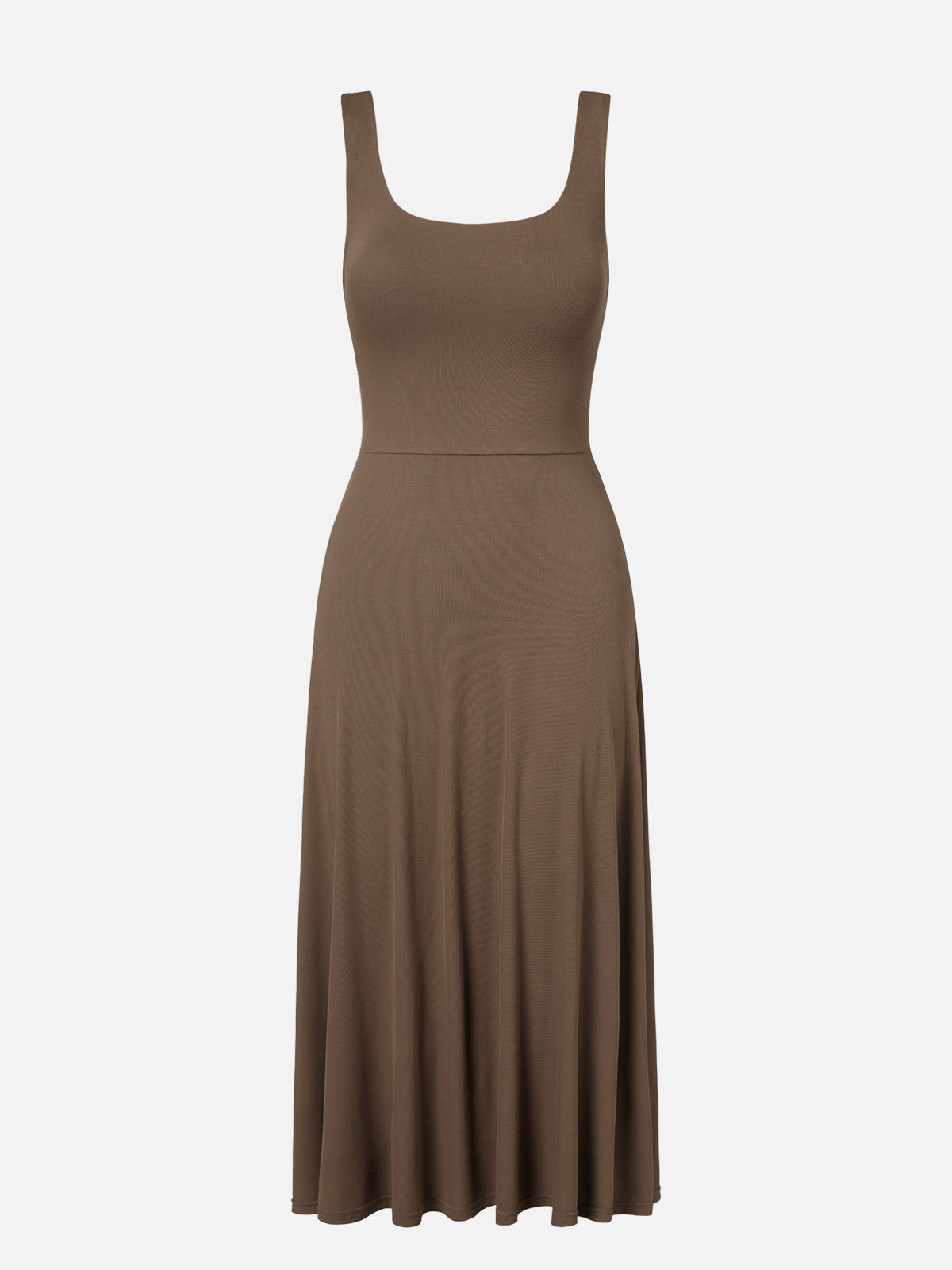 Square Neck Tie Back Brami Midi Dress