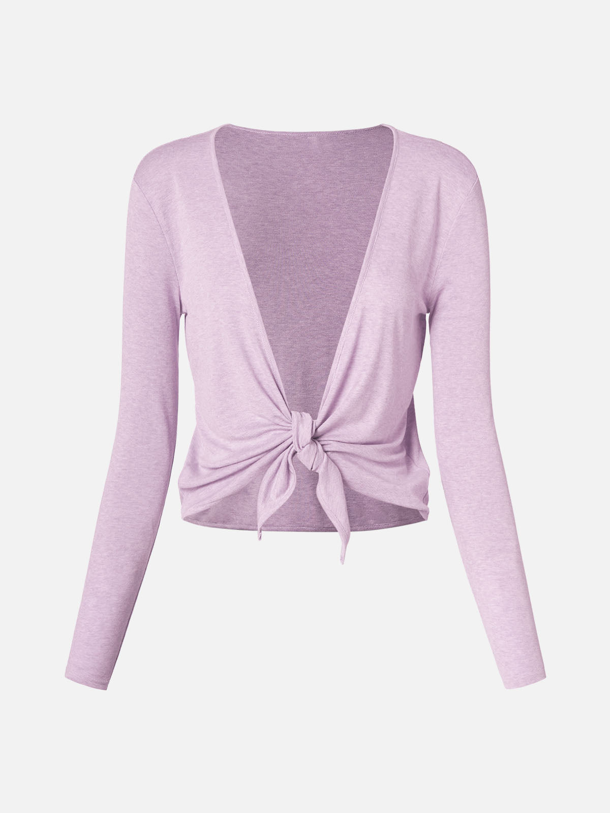 Tencel Wool Knit Tie-Front Cardigan