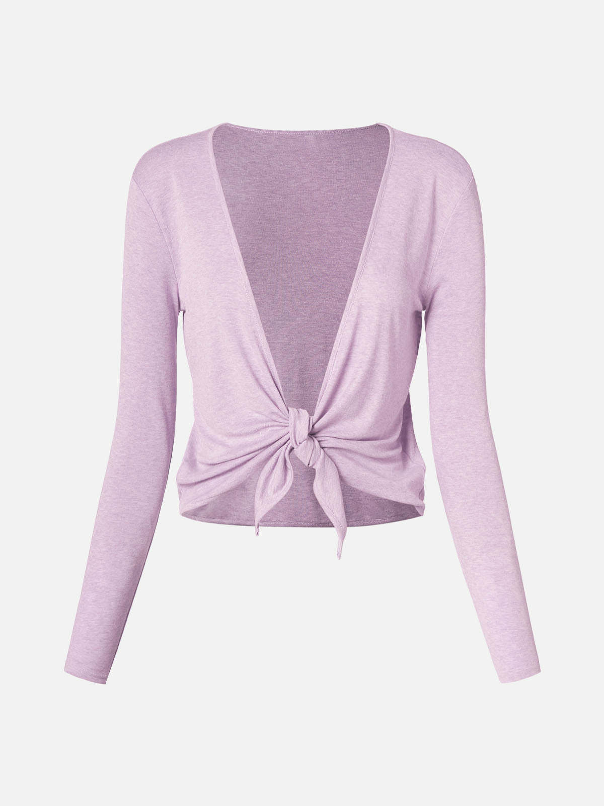 Tencel Wool Knit Tie-Front Cardigan