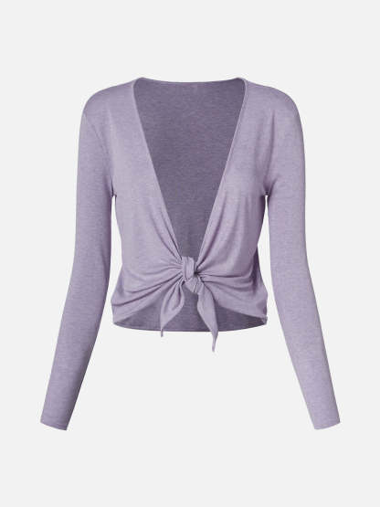 Tencel Wool Knit Tie-Front Cardigan