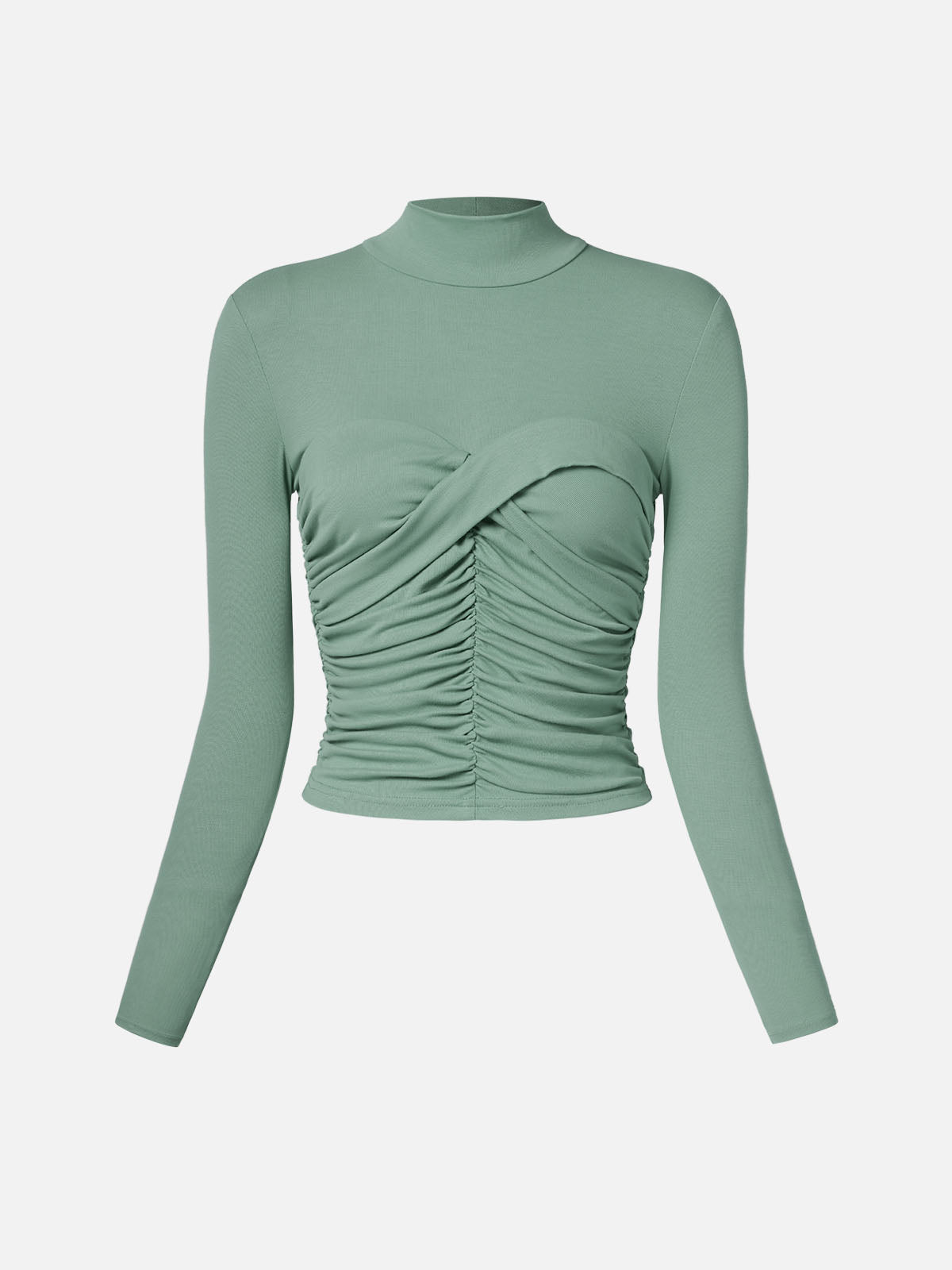 Eco-SkinKiss® Sweetheart Twist Mock Neck Top