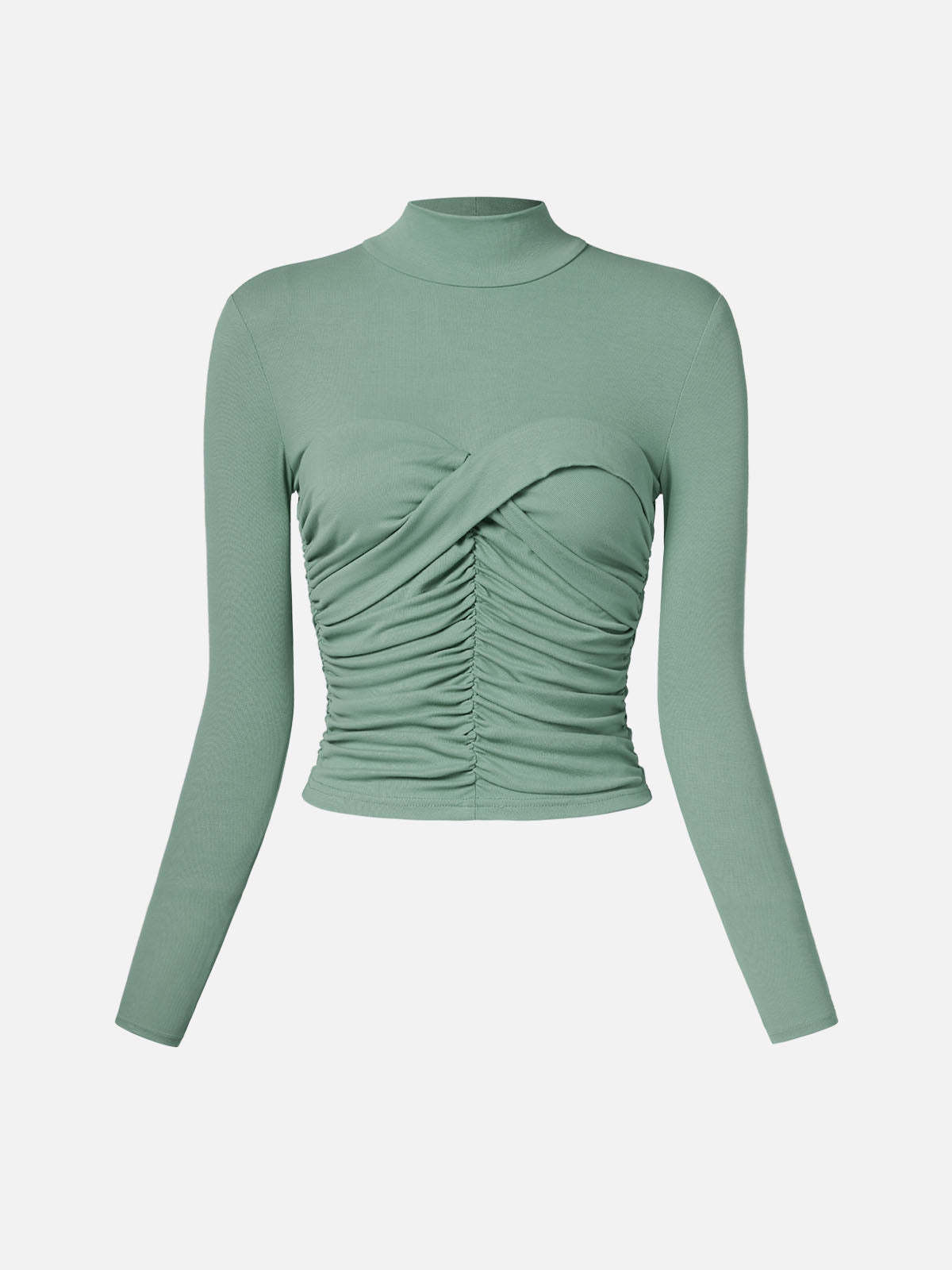 Eco-SkinKiss® Sweetheart Twist Mock Neck Top