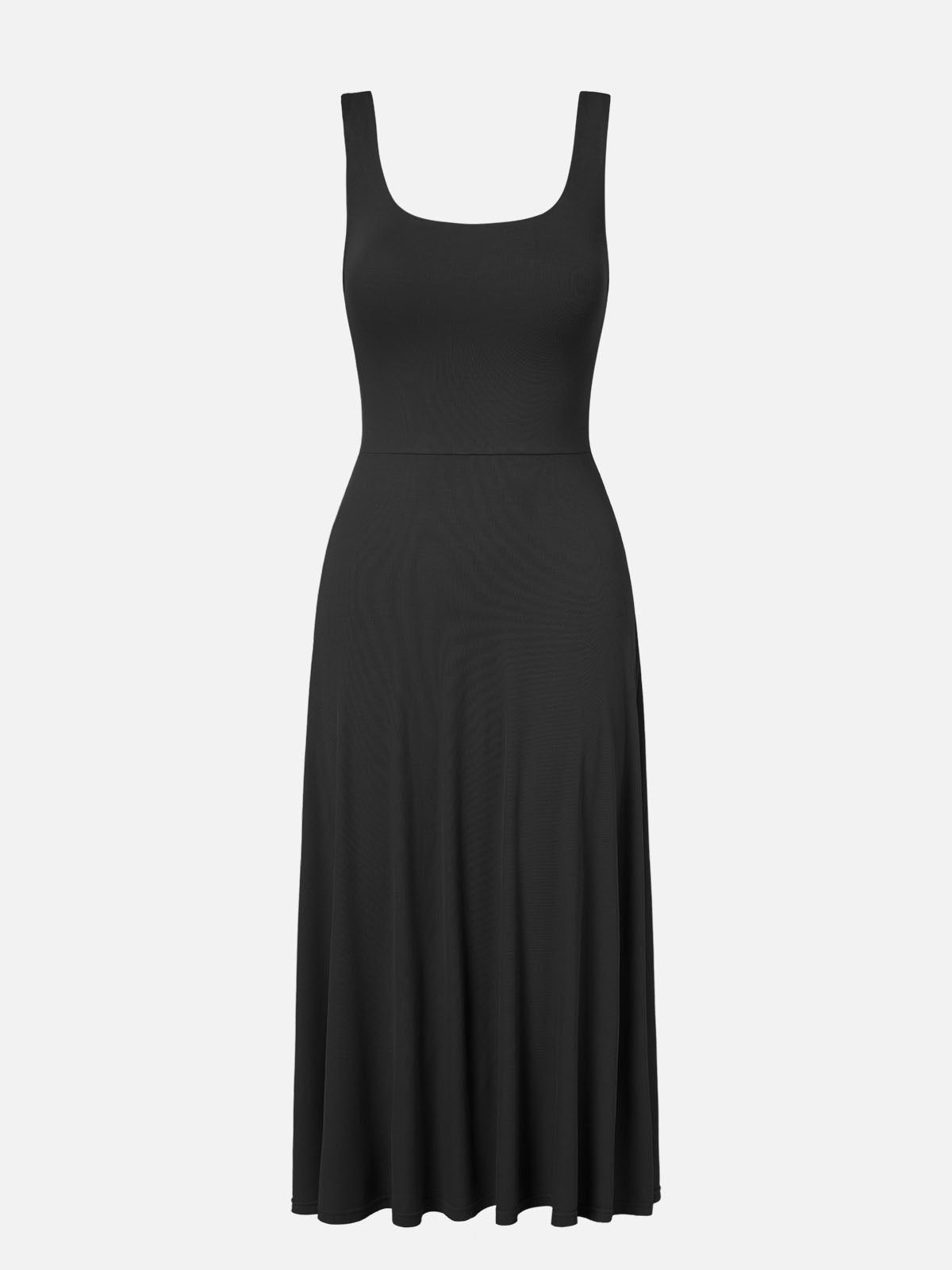 Square Neck Tie Back Brami Midi Dress