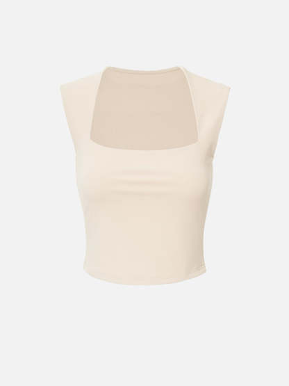 IcyAir® Tapered Square Neck Wide Shoulder Tank Top