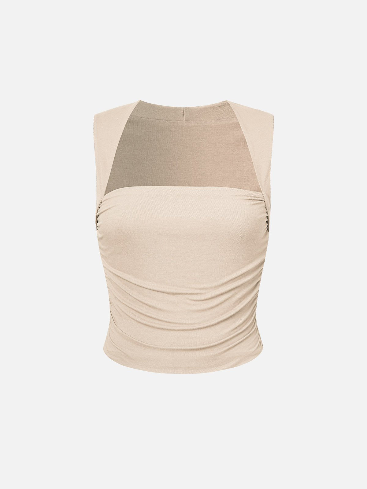 Eco-SkinKiss® Ruched Tapered Square Neck Tank