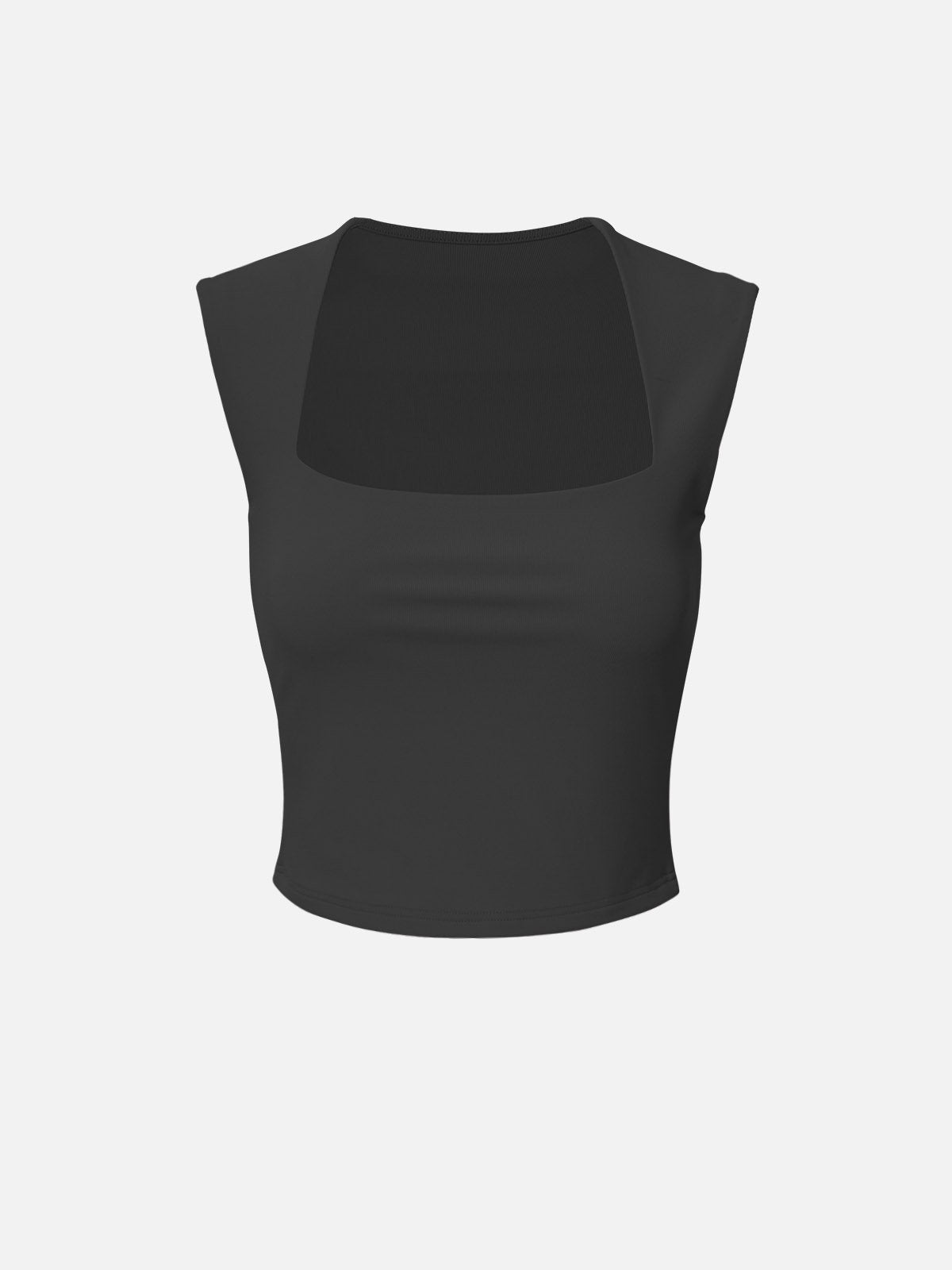 IcyAir® Tapered Square Neck Wide Shoulder Tank Top