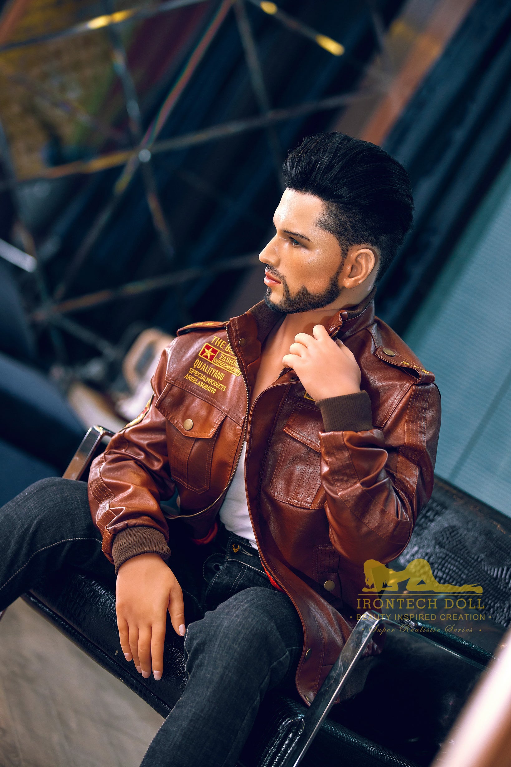 Irontech | Kelvin - 5ft3 (162cm) Biker Hybrid Male Sex Doll