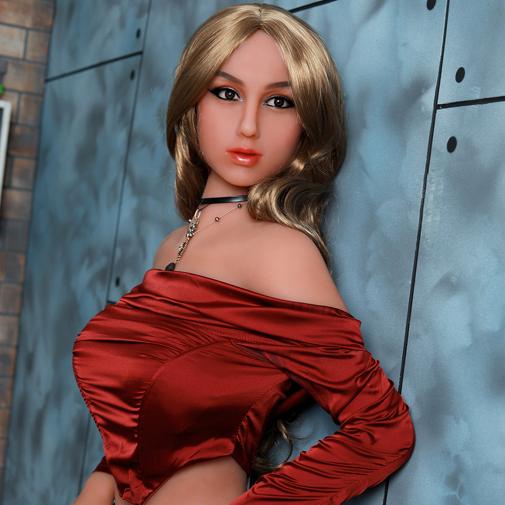 Renee - 158cm (5ft2) Tiny Breast Sex Doll With Golden Curly Hair-First Love Doll