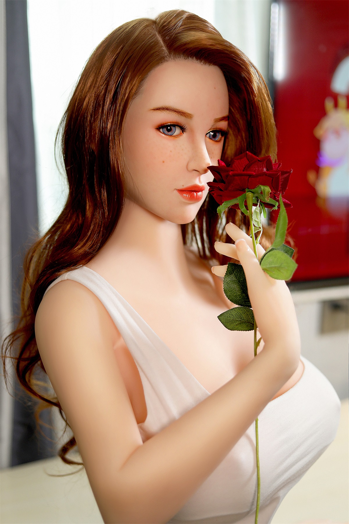 Letitia- 158cm (5ft2) Big Breast French Style Sex Doll With Blonde Curly Hair-First Love Doll