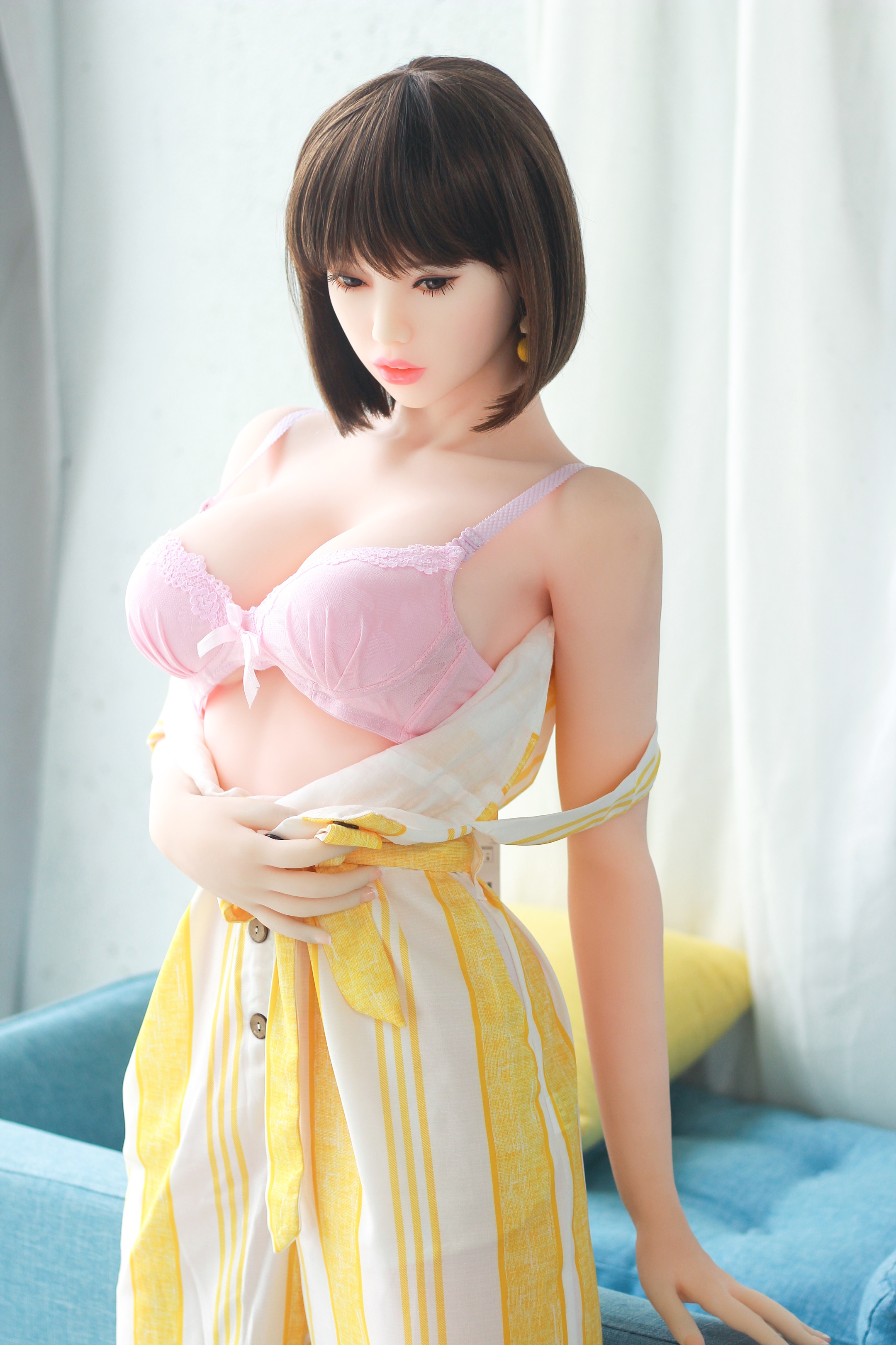 6YE | Aaliyah - 5ft5/165cm Big Boobs Short Hair Asian Japanese Sex Doll-First Love Doll