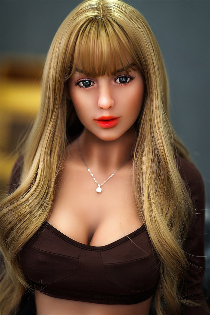 Zendaya- 158cm (5ft2) Tiny Breast Sex Doll With Golden Curly Hair-First Love Doll