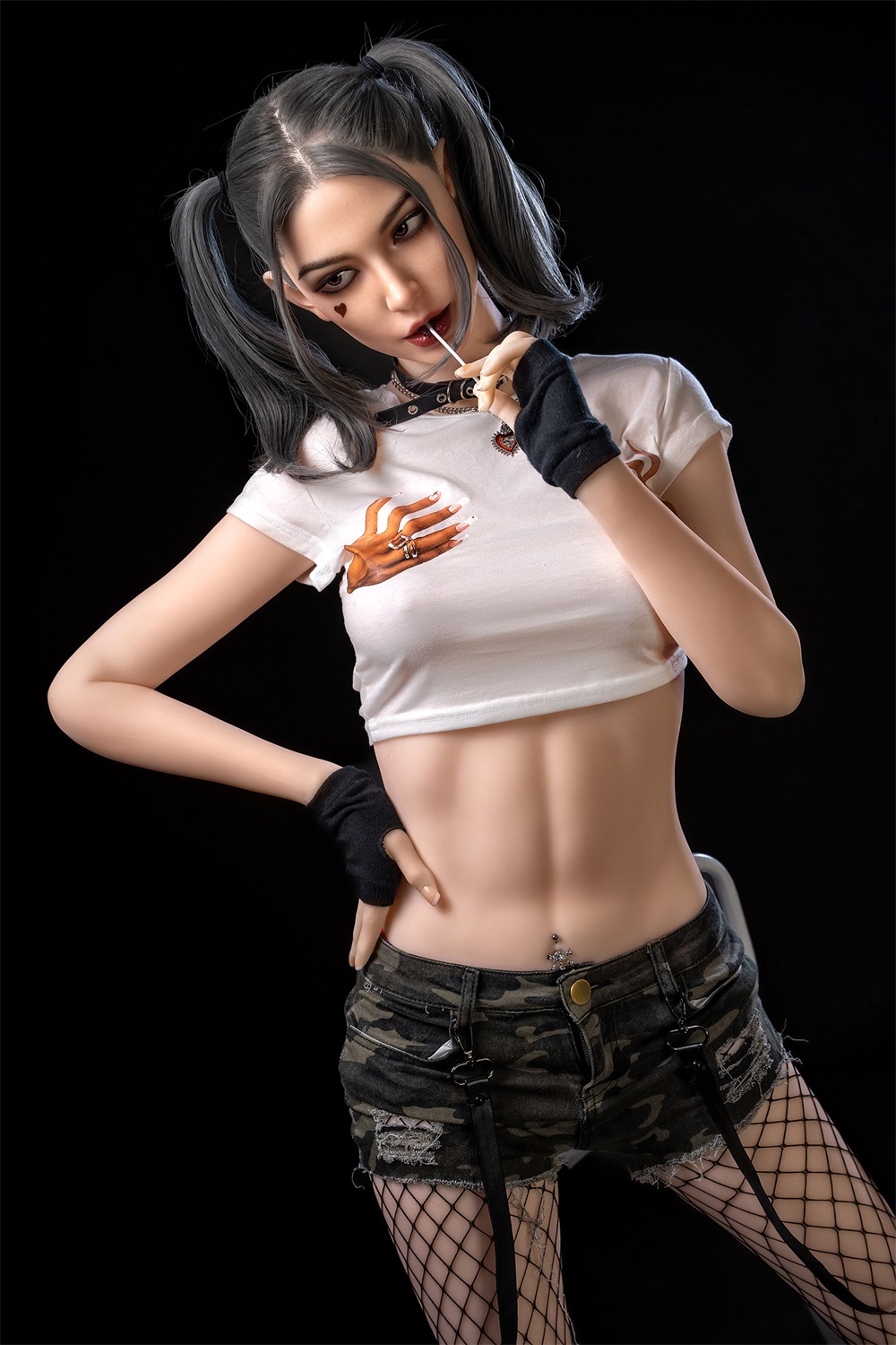 Harleen-5ft 4/162cm Movable Jaw Mature Busty Silicone Head Sex Doll