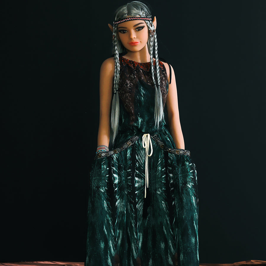 Fontaine - 5ft1(155cm) Ultra  Flat Chest Elf Sex Doll With Gray Hair-First Love Doll