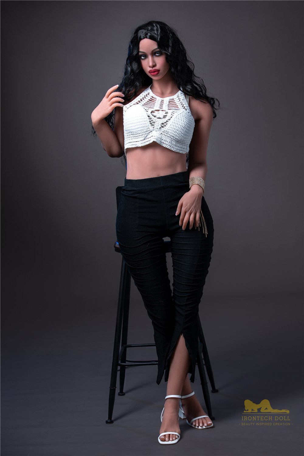 Irontech | Lora 5ft 7 /171cm Beautiful With Black Long Curly Hair Sex Doll-First Love Doll