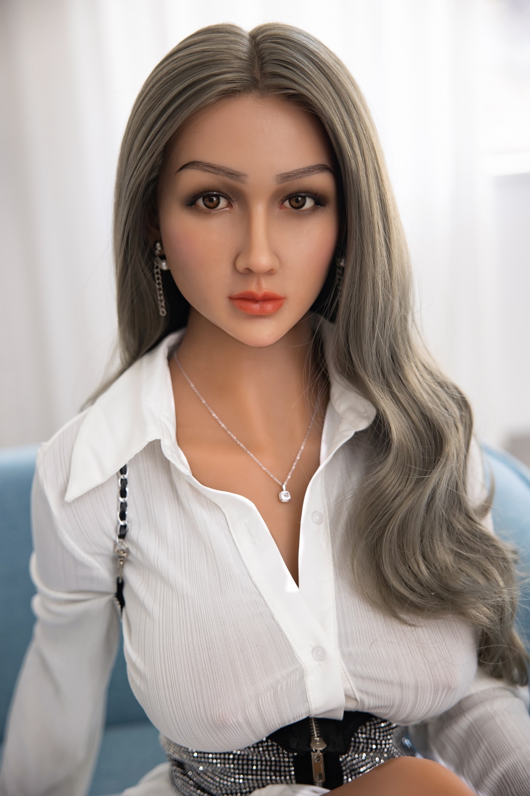 Jessie- 5ft 2 /158cm Medium Breast With Brown Hair Realistic Sex Doll (5 Size)-First Love Doll