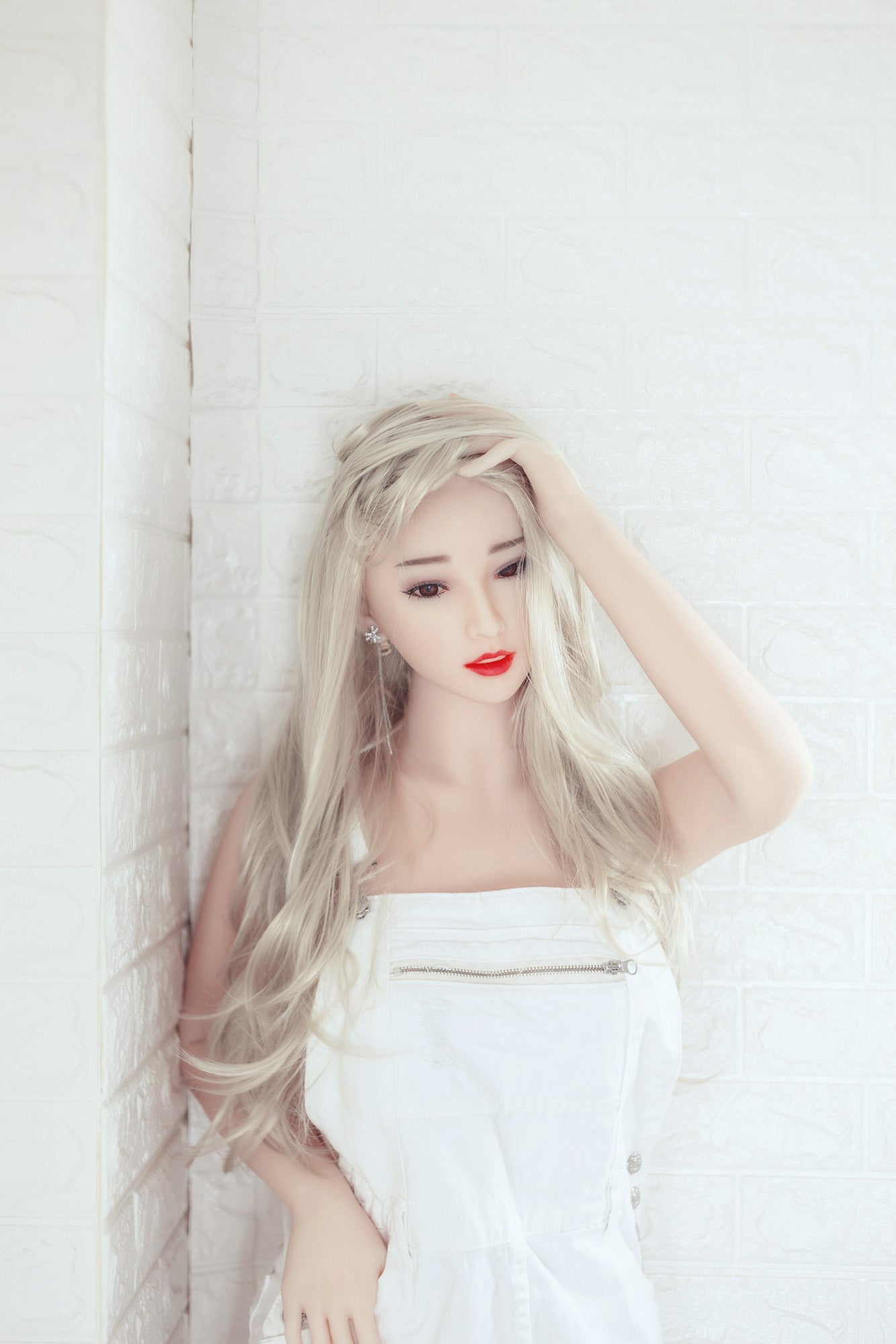 Pearly- 158cm (5ft 2) Realistic Sex Doll With Pretty  White Hair (In Stock US)-First Love Doll