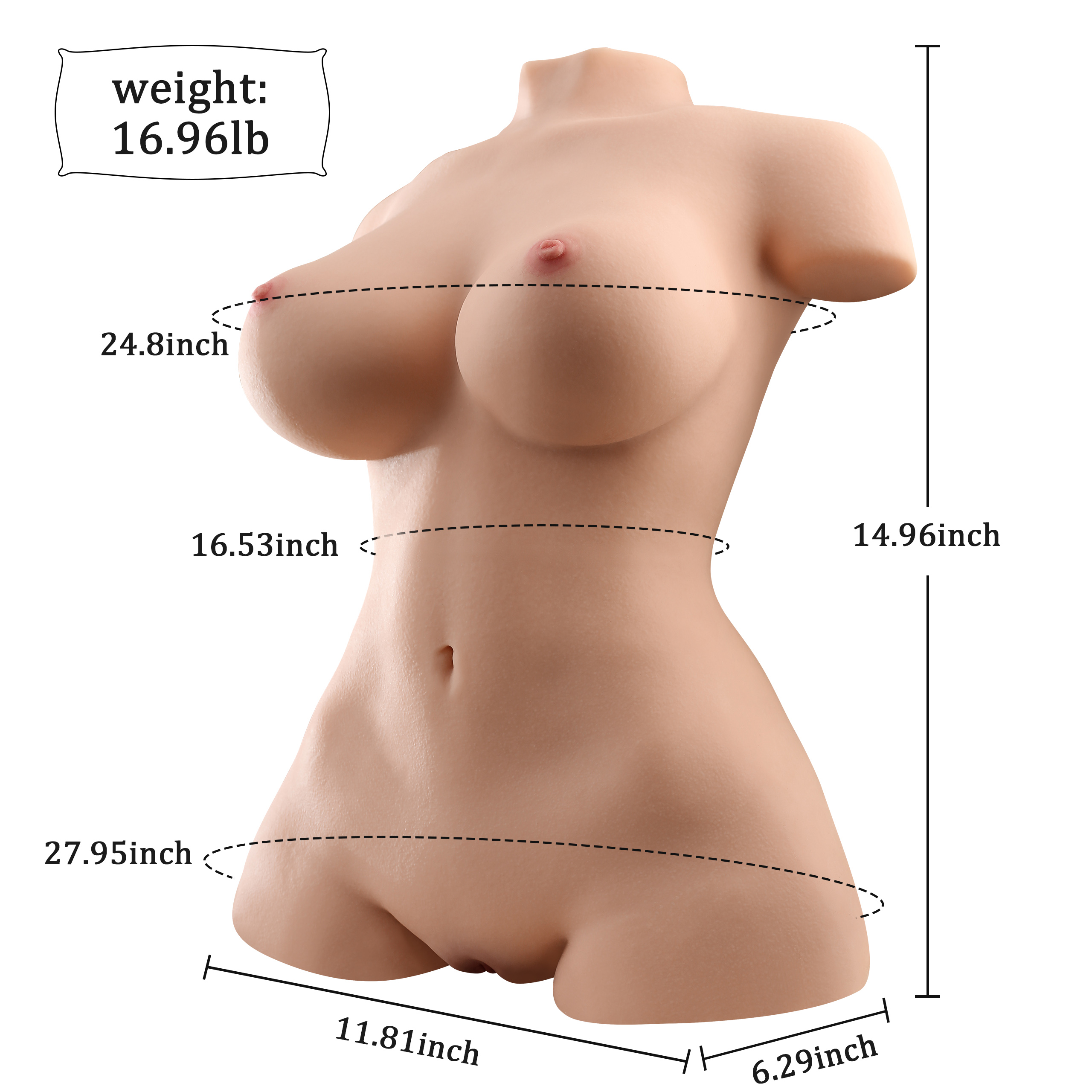 April - 52.9lb Sex Doll Torso (In Stock US)-First Love Doll