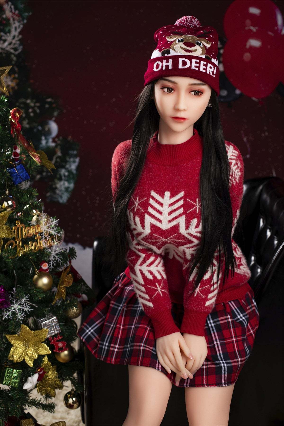 MiMi - 163cm/5Ft 4 Christmas Style Mid Boobs Sex Doll (5 Sizes ）-First Love Doll