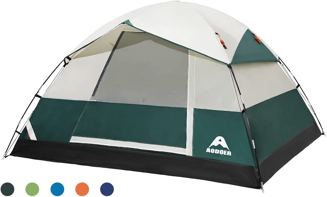 Camping Tents 2/4/6 People Family Tent Double Layer, Lightweight Waterproof Tent with Top Rainfly & Carrying Bag for Adults Kids - Camping, Backpacking, and Hiking