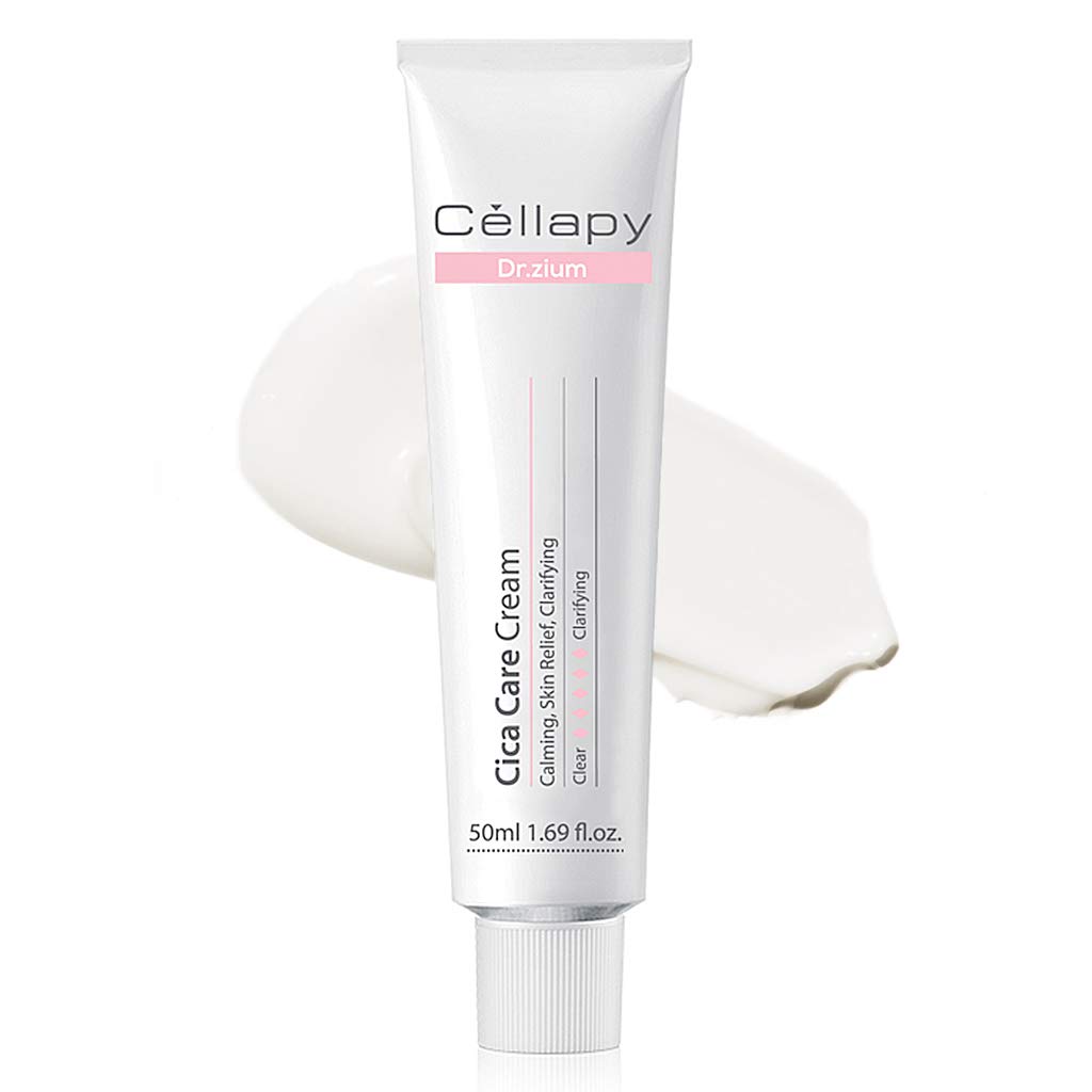 CELLAPY Dr.Zium Cica Care Cream 1.69 fl.oz. (50ml) | Sebum Control and Calming Facial Cream for Oily and Acne-Prone Skin | Trouble Skin Care, Skin Regeneration