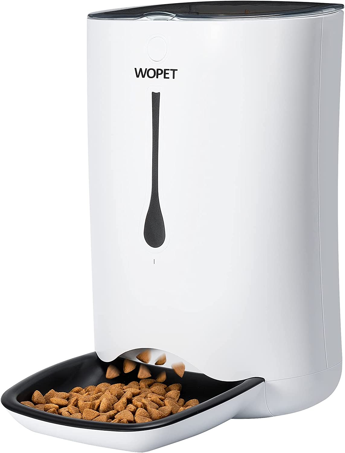 WOPET Automatic Pet Feeder Food Dispenser for Cats and Dogs–Features: Distribution Alarms, Portion Control, Voice Recorder, & Programmable Timer for up to 4 Meals per Day