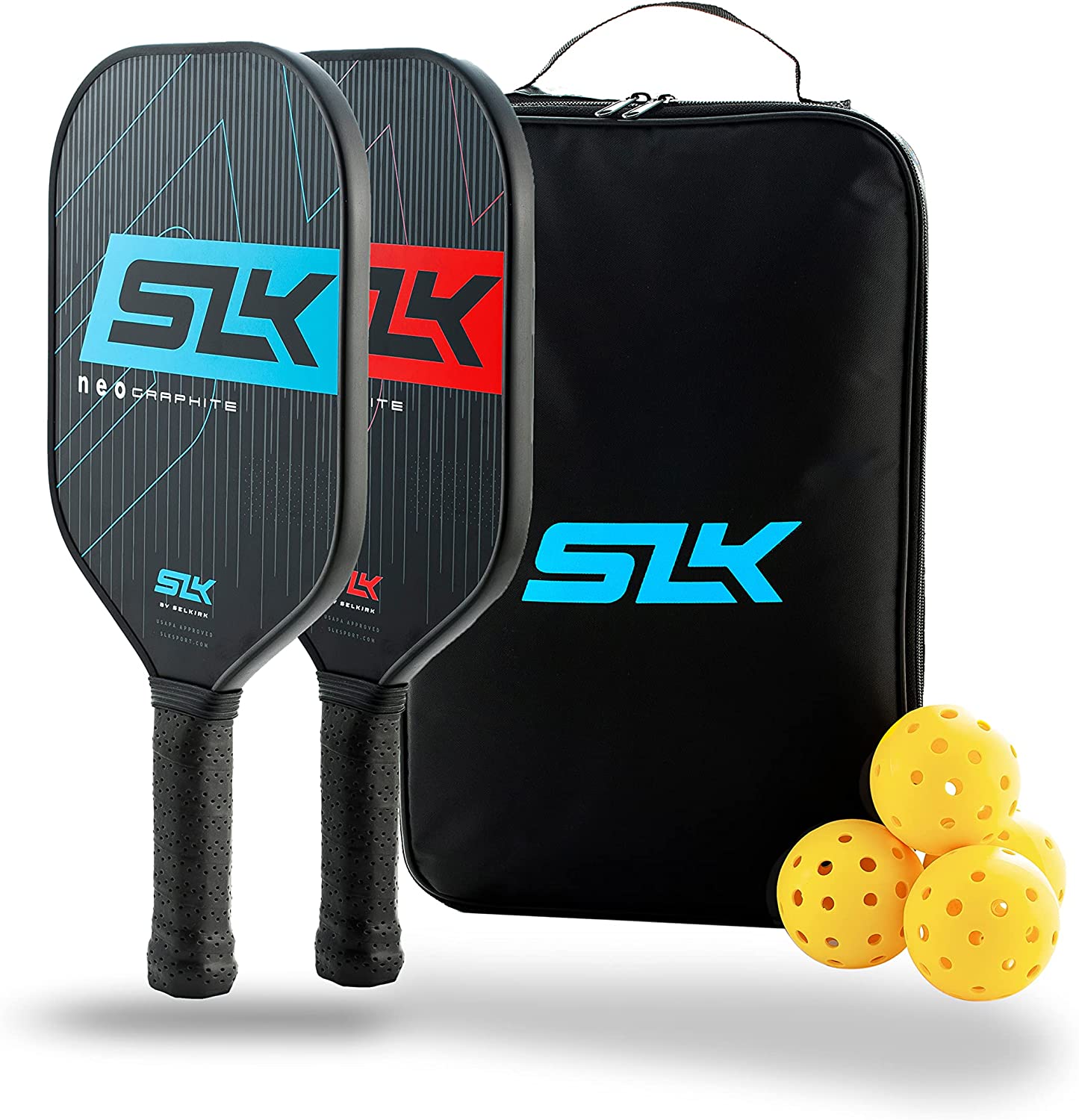 SLK by Selkirk Pickleball Paddles | Featuring a Multilayer Fiberglass and Graphite Pickleball Paddle Face | SX3 Honeycomb Core | Pickleball Rackets Designed in The USA for Traction and Stability