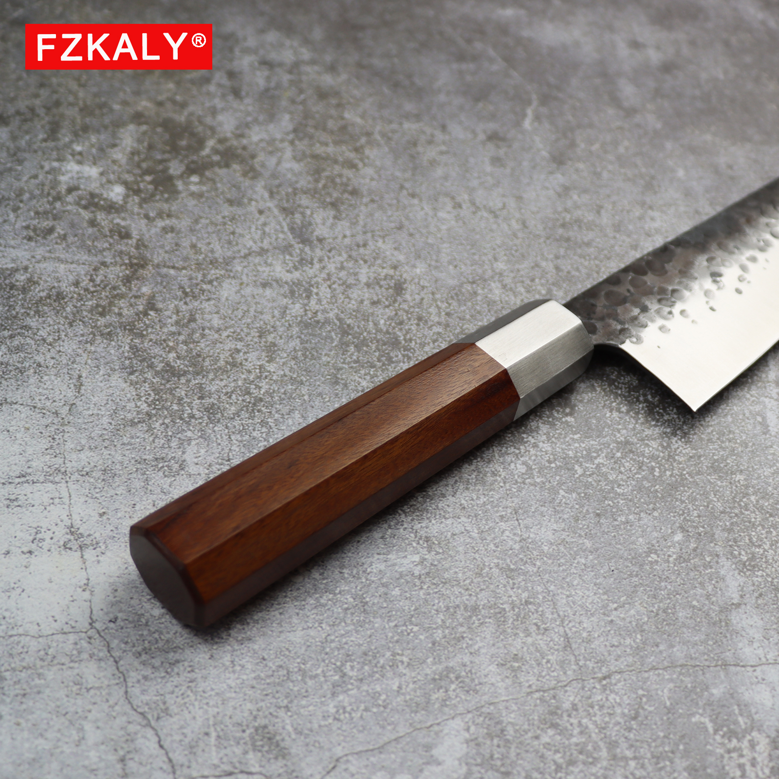 Fzkaly Hand Forged Chef Knife with Ebony Handle