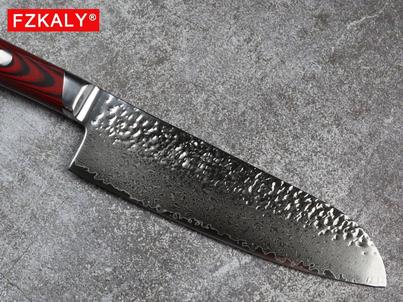 Fzkaly 7" Japanese Santoku Knife With 67-Layered Damascus Steel