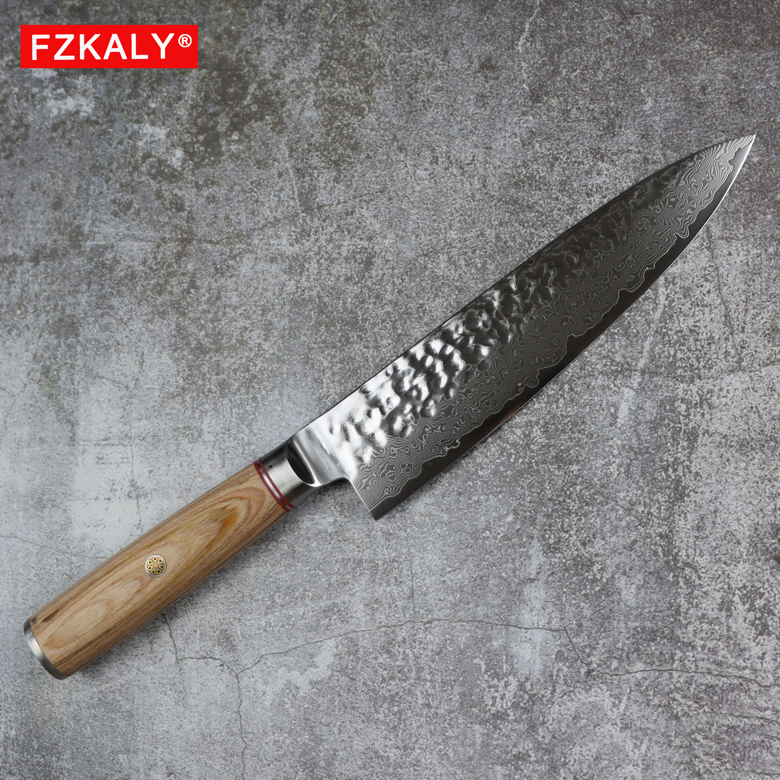 Fzkaly 8" VG10 Damascus Steel Chef's Knife
