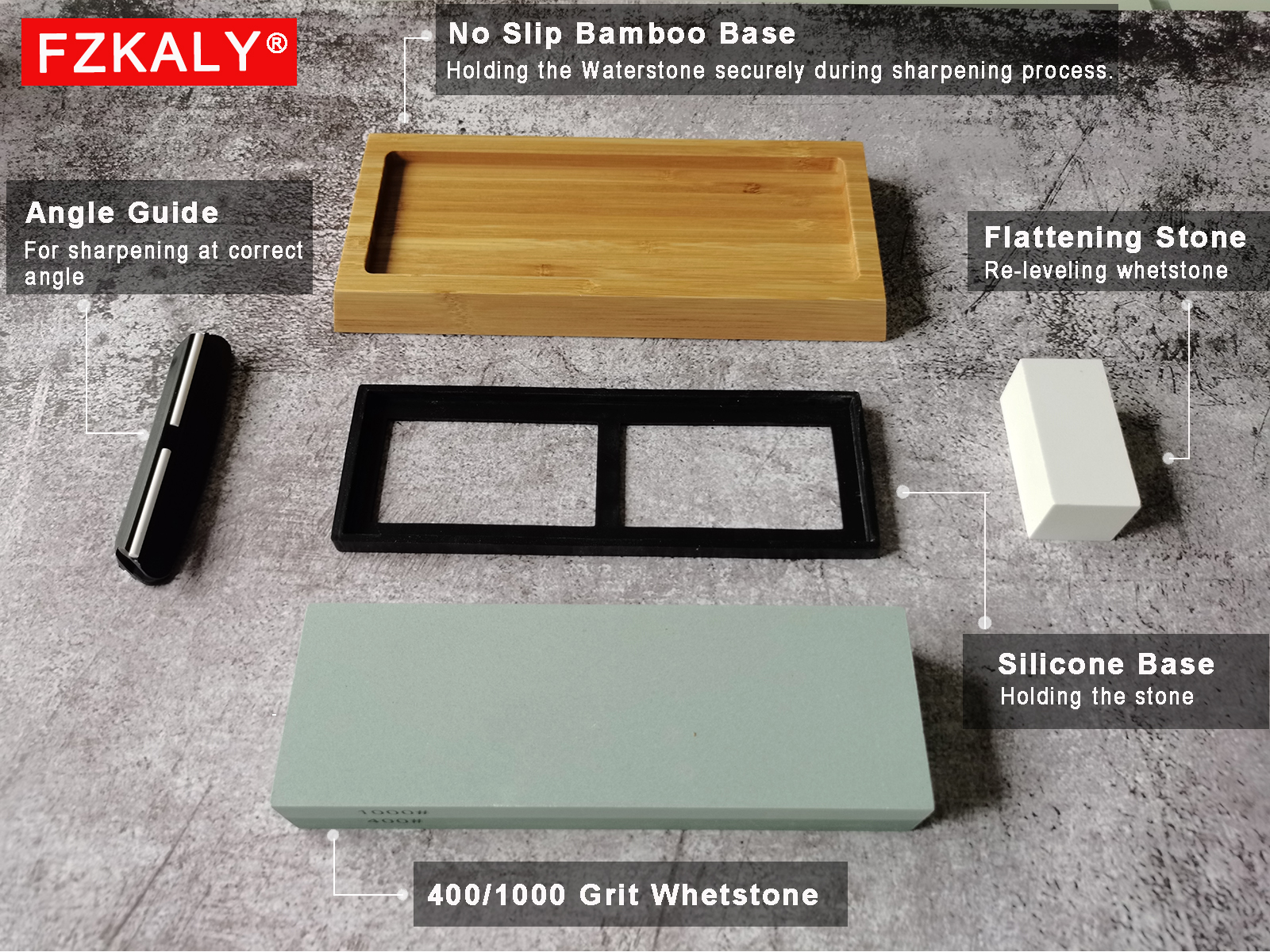 Dual-Sided #400 / #1000 Grit Sharpening Stone