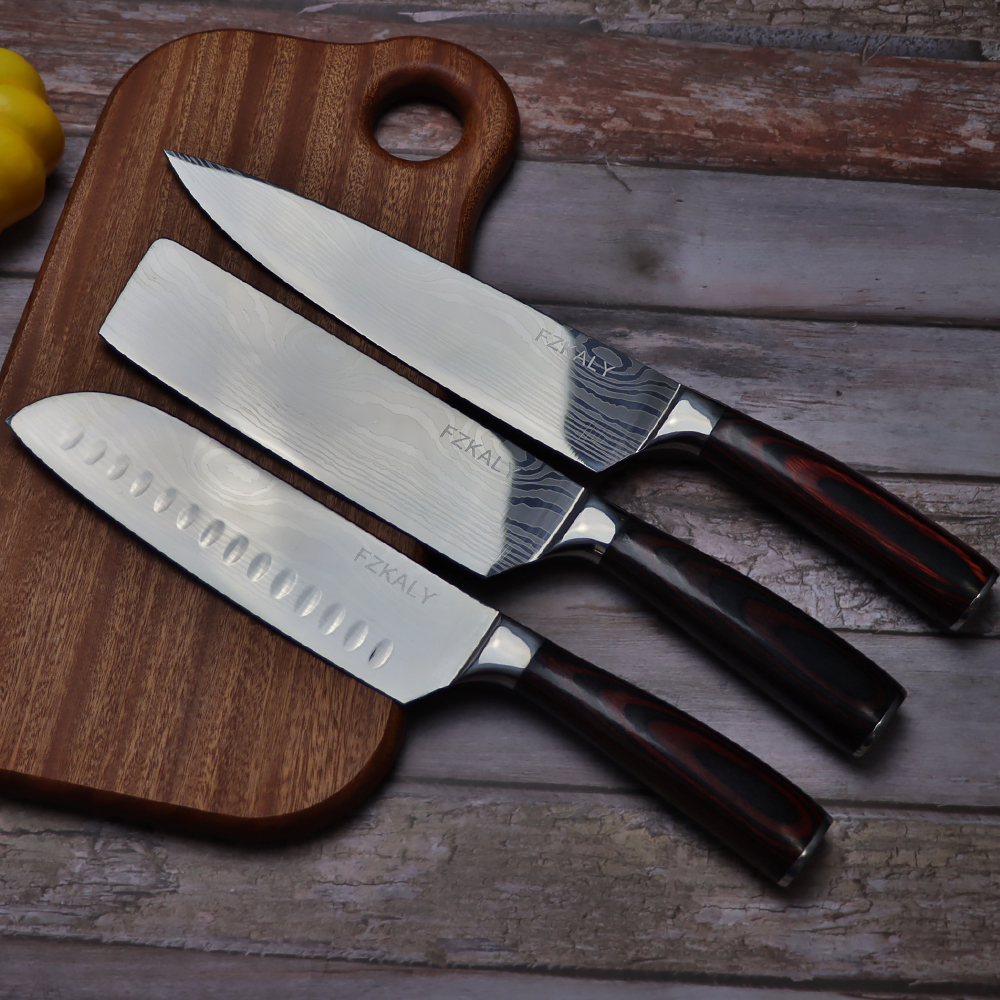 8-Piece Chef Knife Set With Roll Bag, 3 Piece