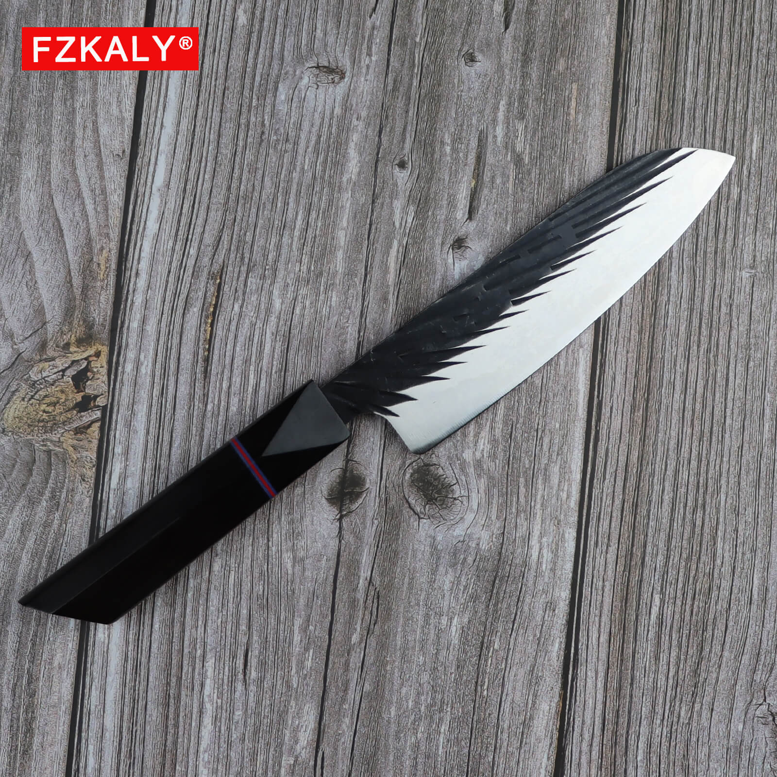 Japanese Santoku Knife 6.5", Handmade High Carbon Steel Blade