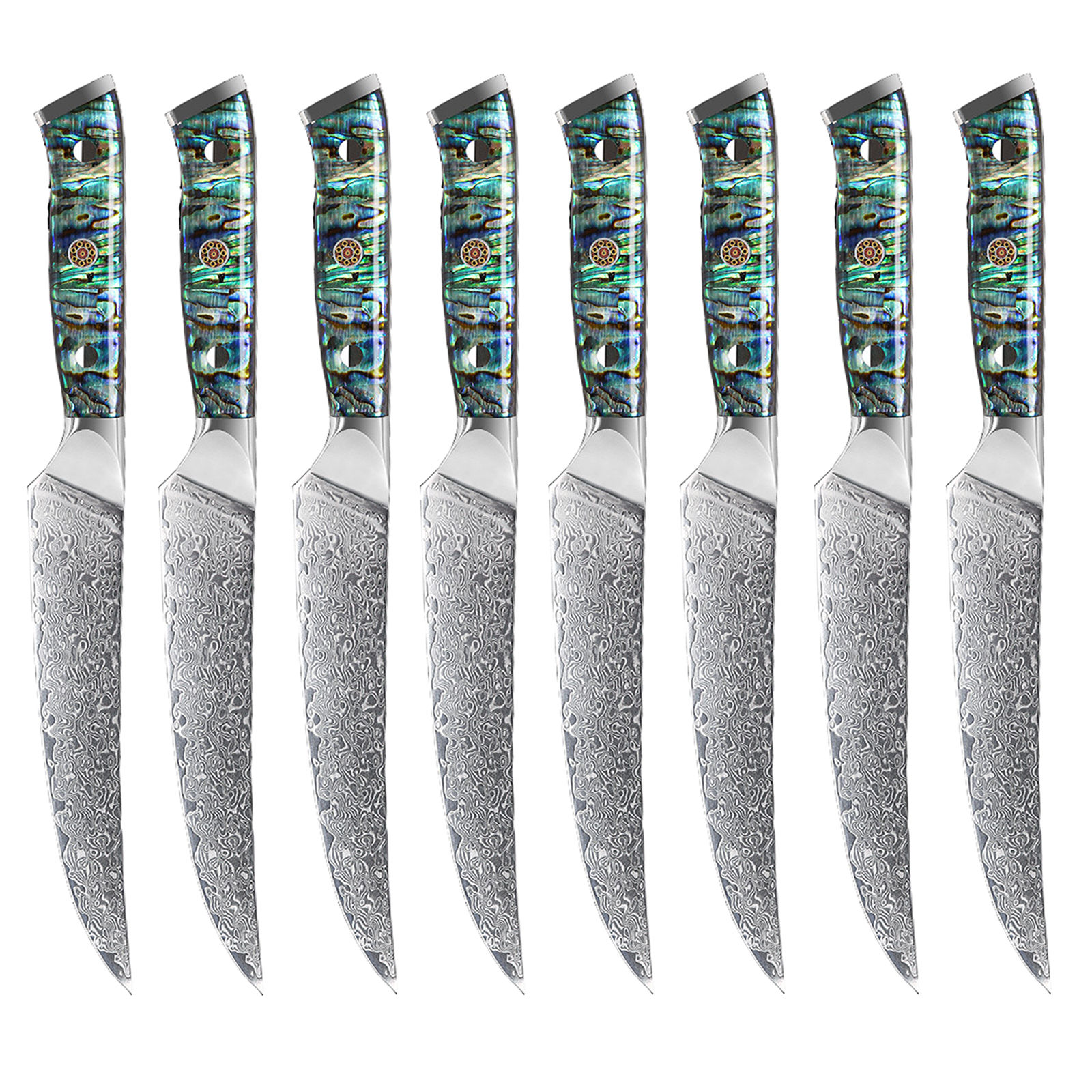 Damascus steak knife set of 3 PCS