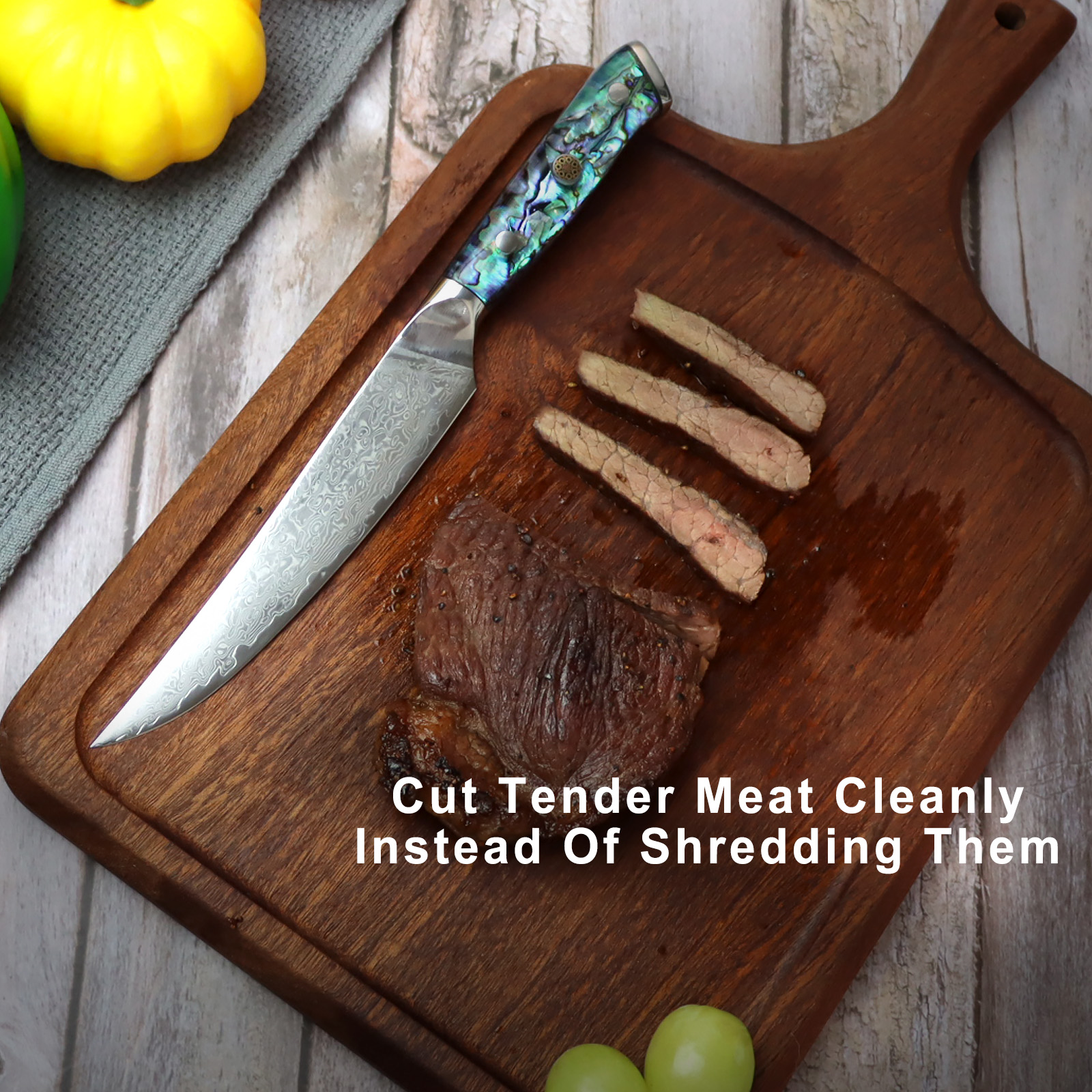 4-8 Piece Damascus Steak Knife Set