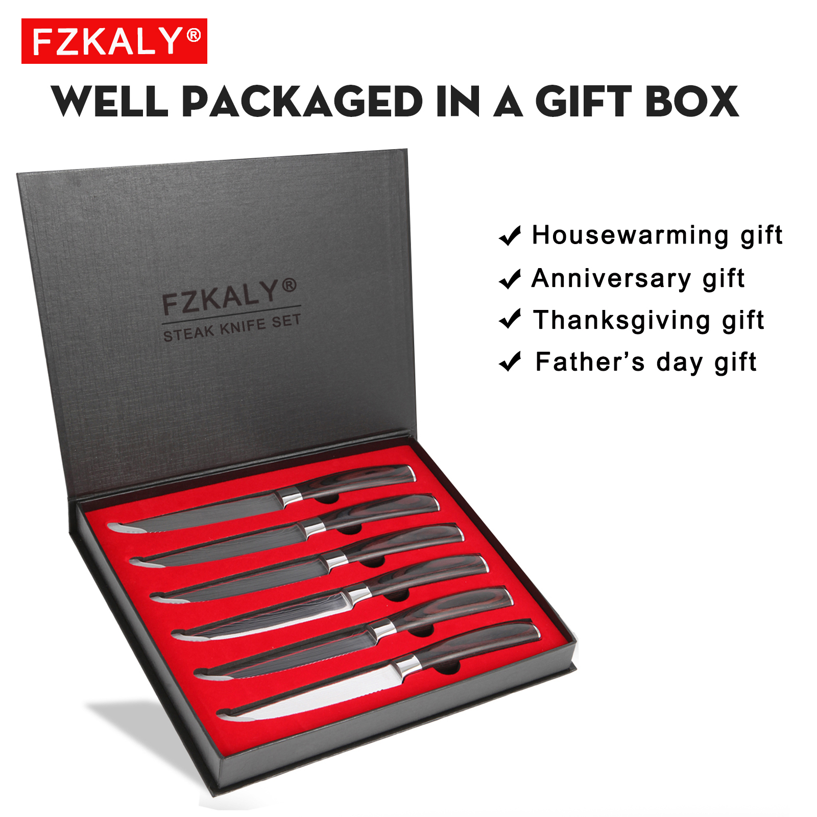 6-Piece Serrated Steak Knife Set