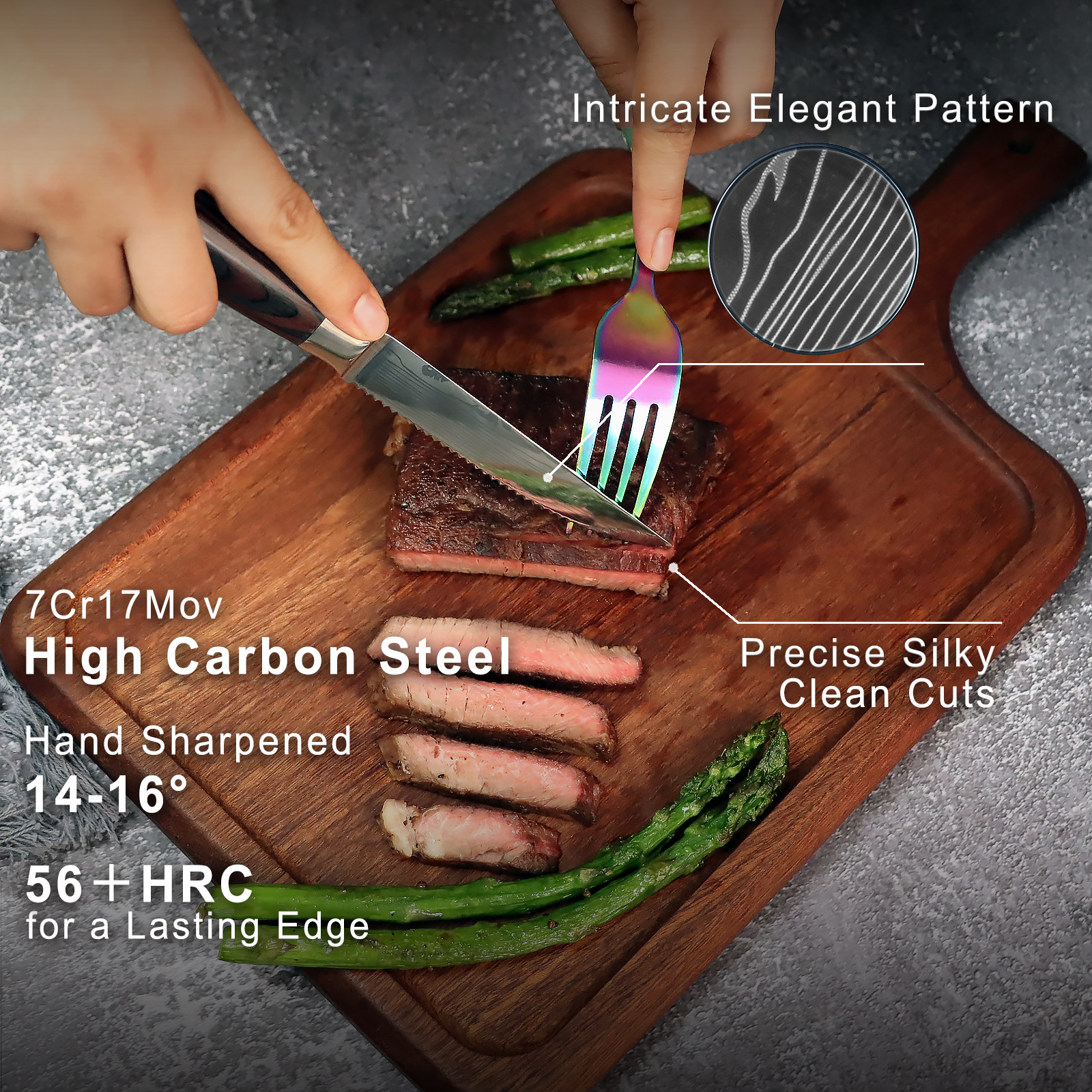 12 Piece Serrated Steak Knife Set