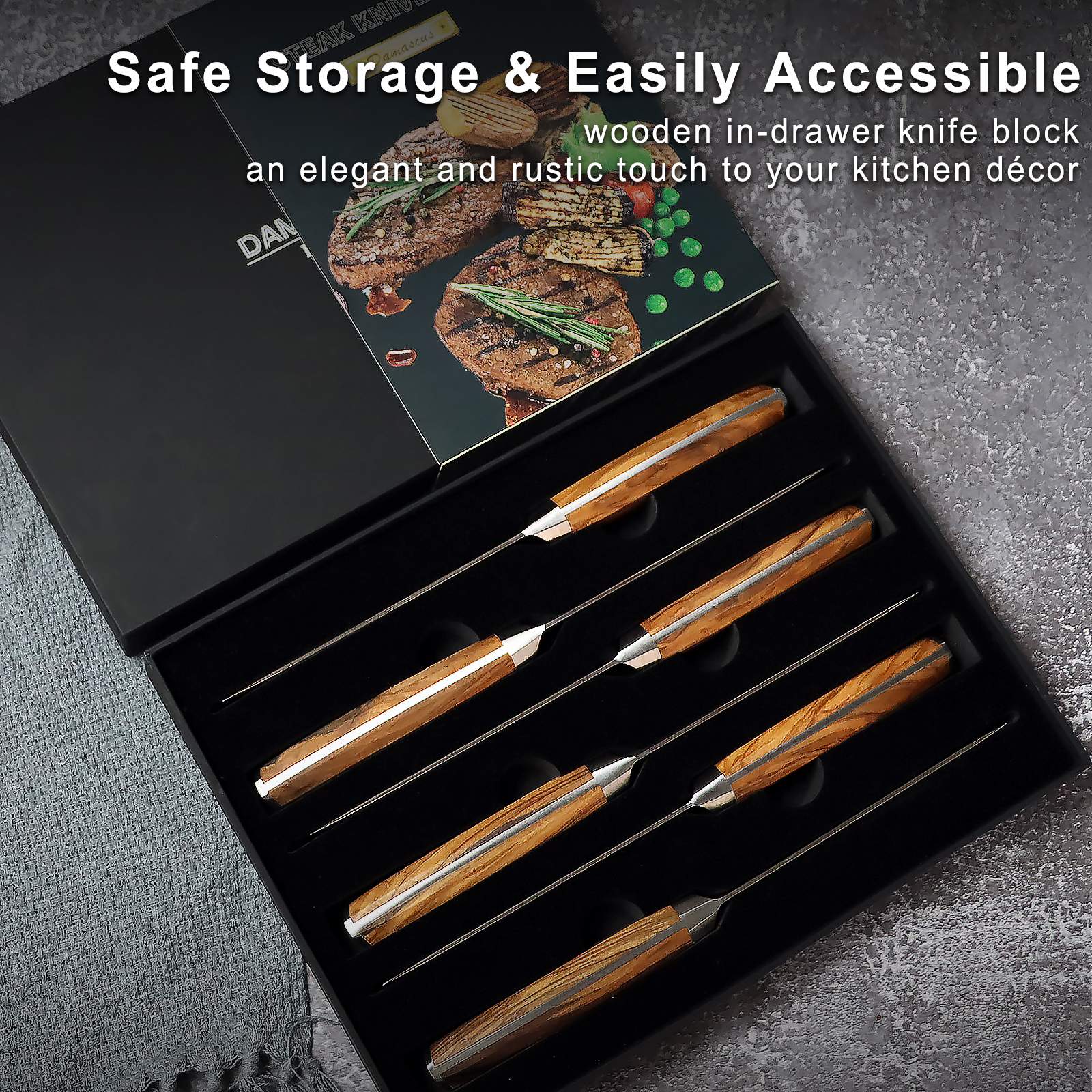 6-Piece Straight-Edge Steak Knife Set