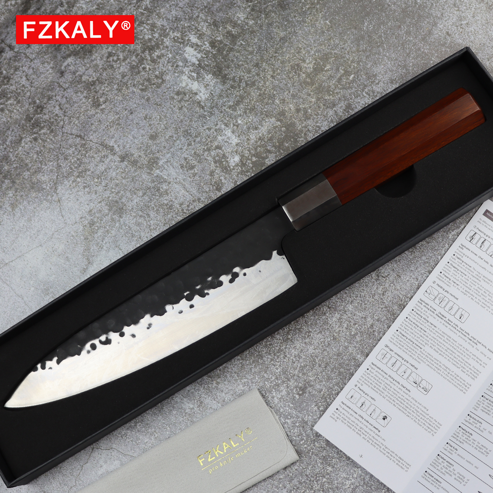 Fzkaly Hand Forged Chef's Knife Gift Box