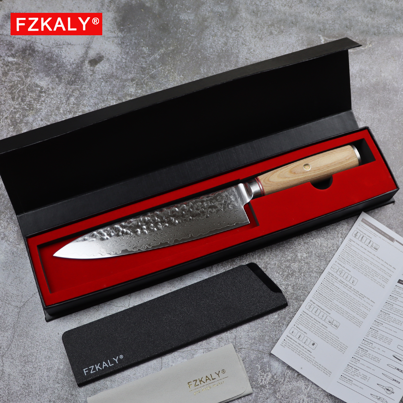Damascus Steel Chef's Knife 8" With Gift Box