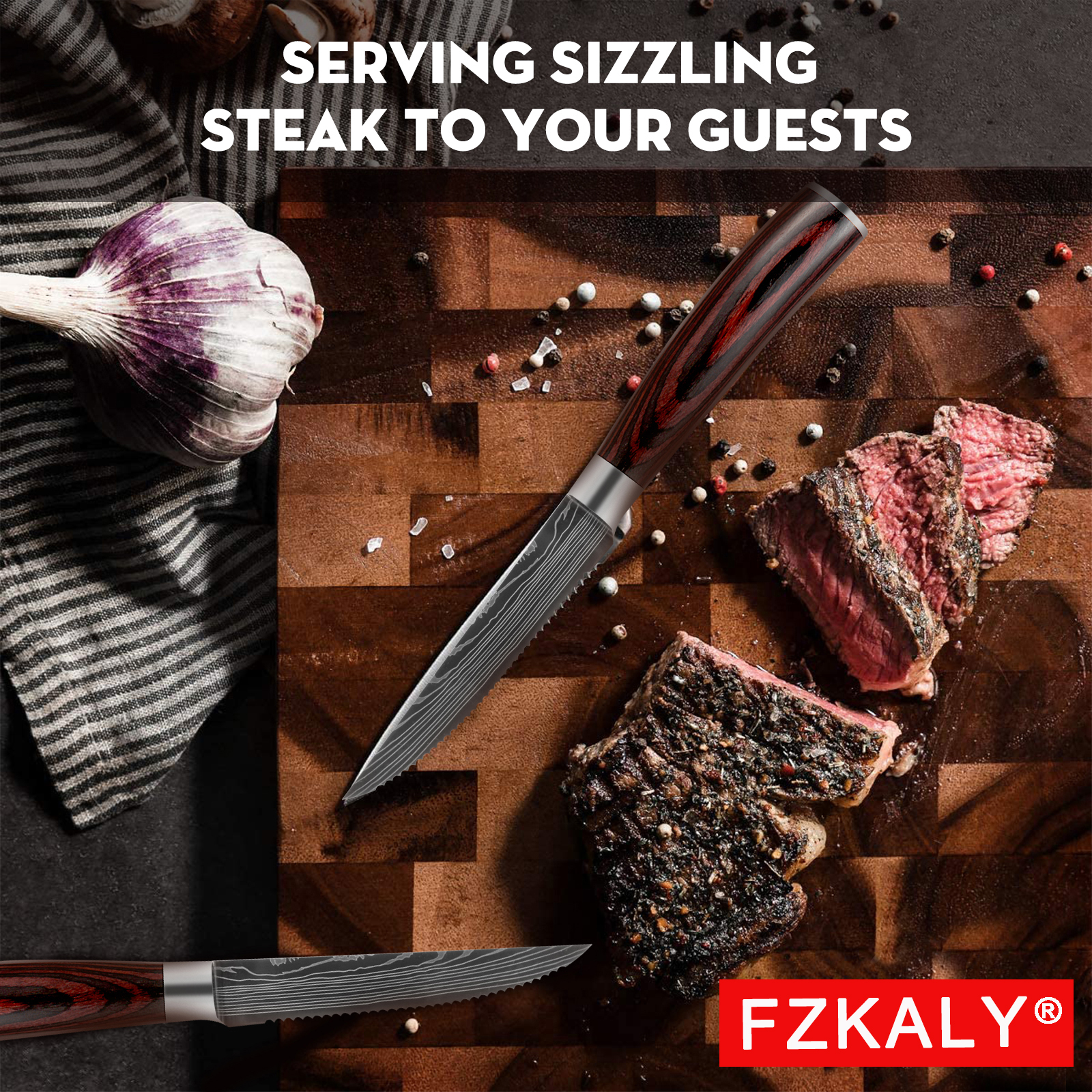 6-Piece Serrated Steak Knife Set