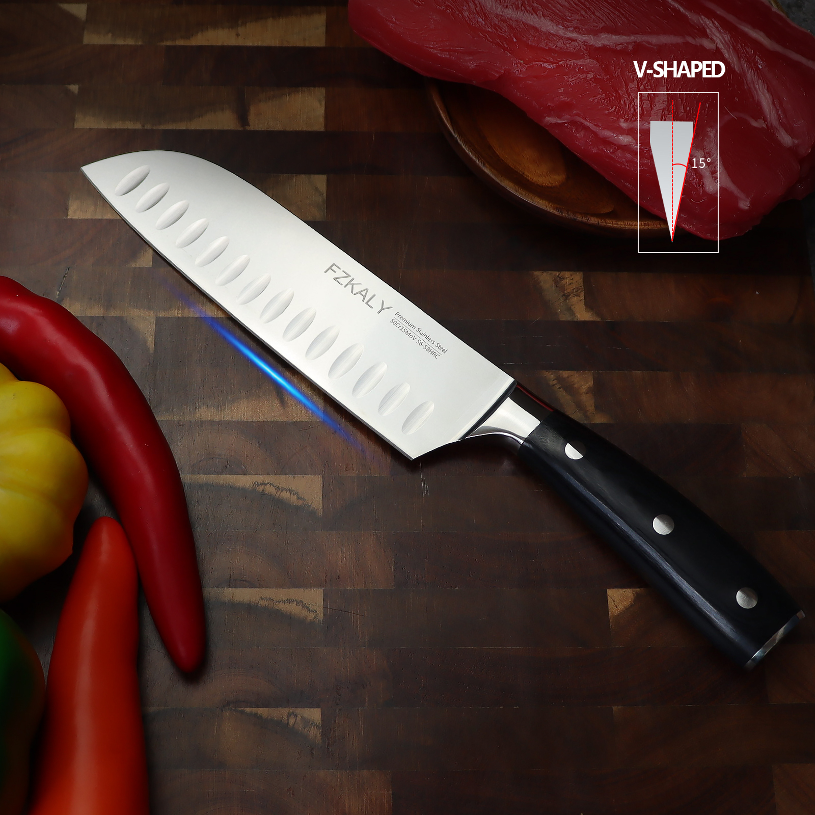 WÜSTHOF Classic Tasty Sumac 7 Santoku Knife