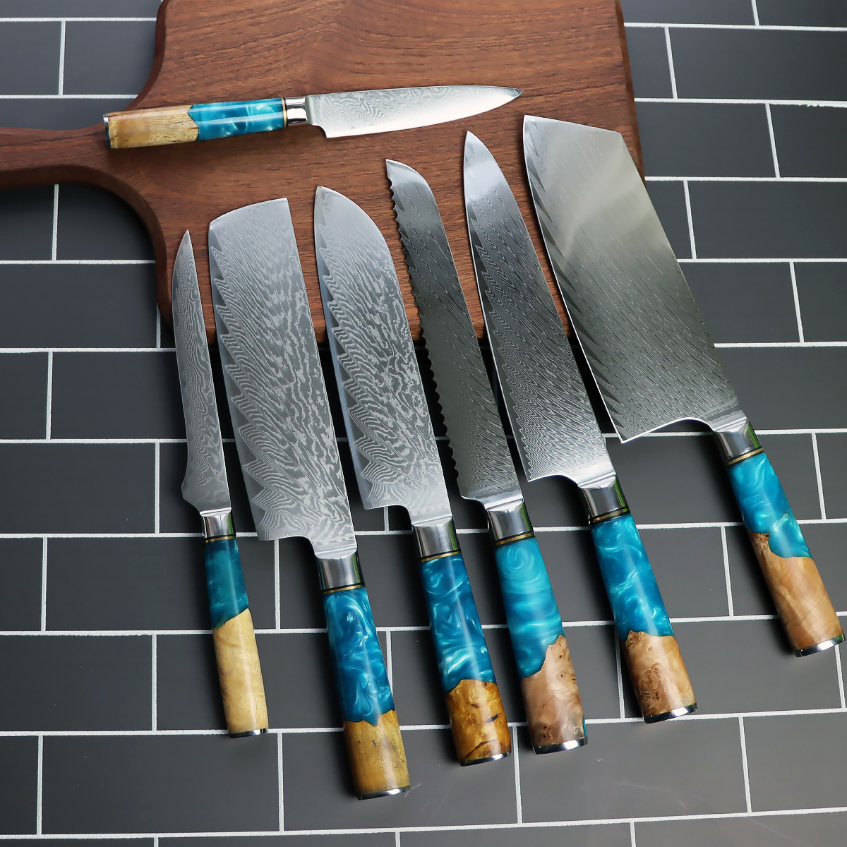 Professional Damascus Steel Chef Knife Set