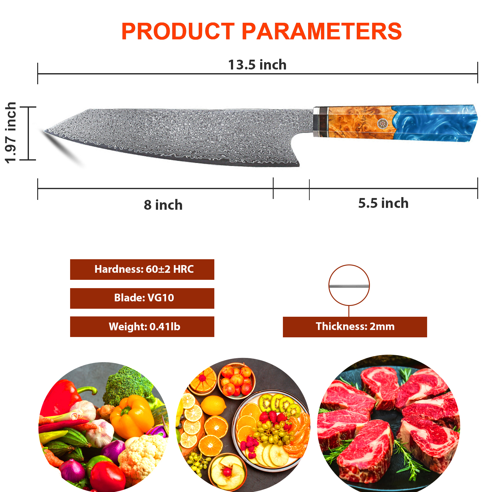 8 Inch Professional Japanese Chef's Knife