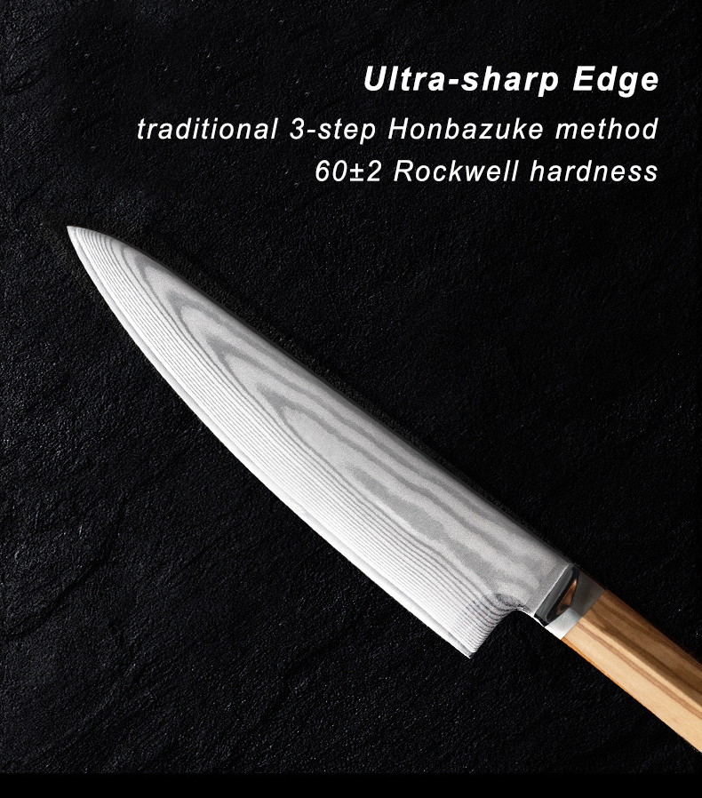 8" Japanese Damascus Chefs Knife