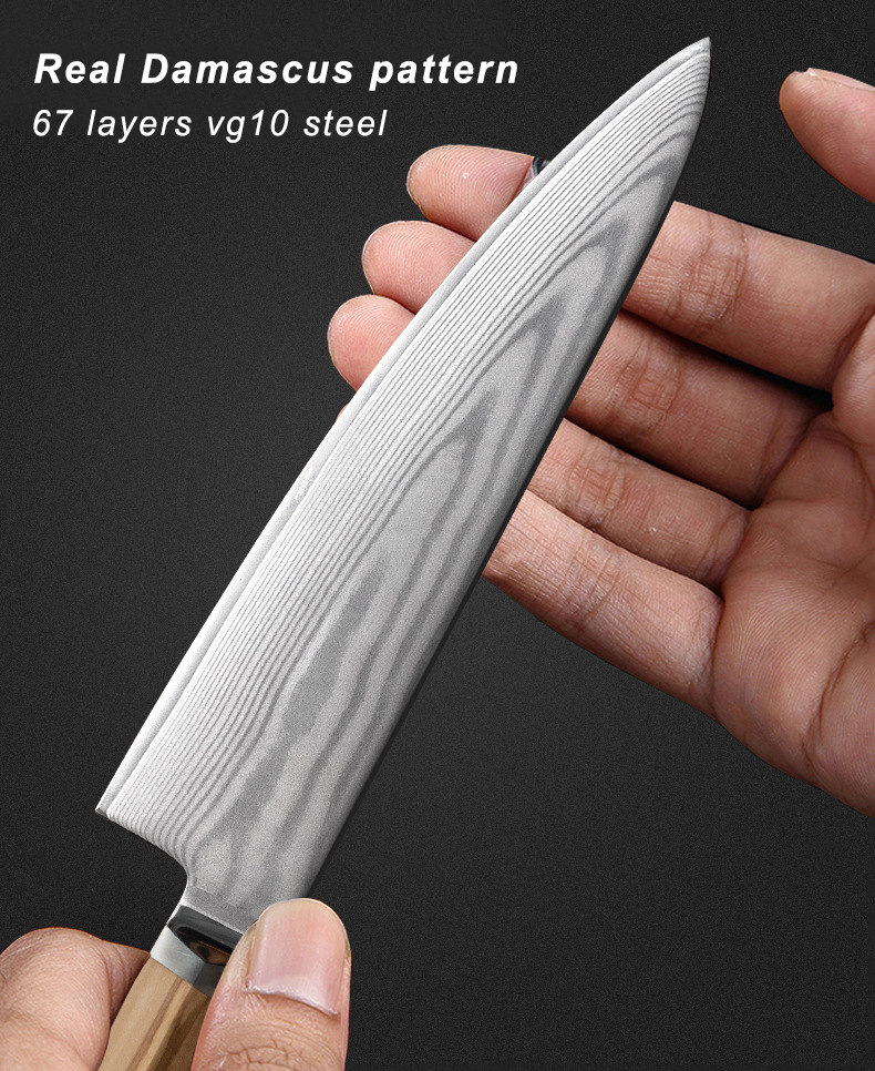 8" Japanese Damascus Chefs Knife