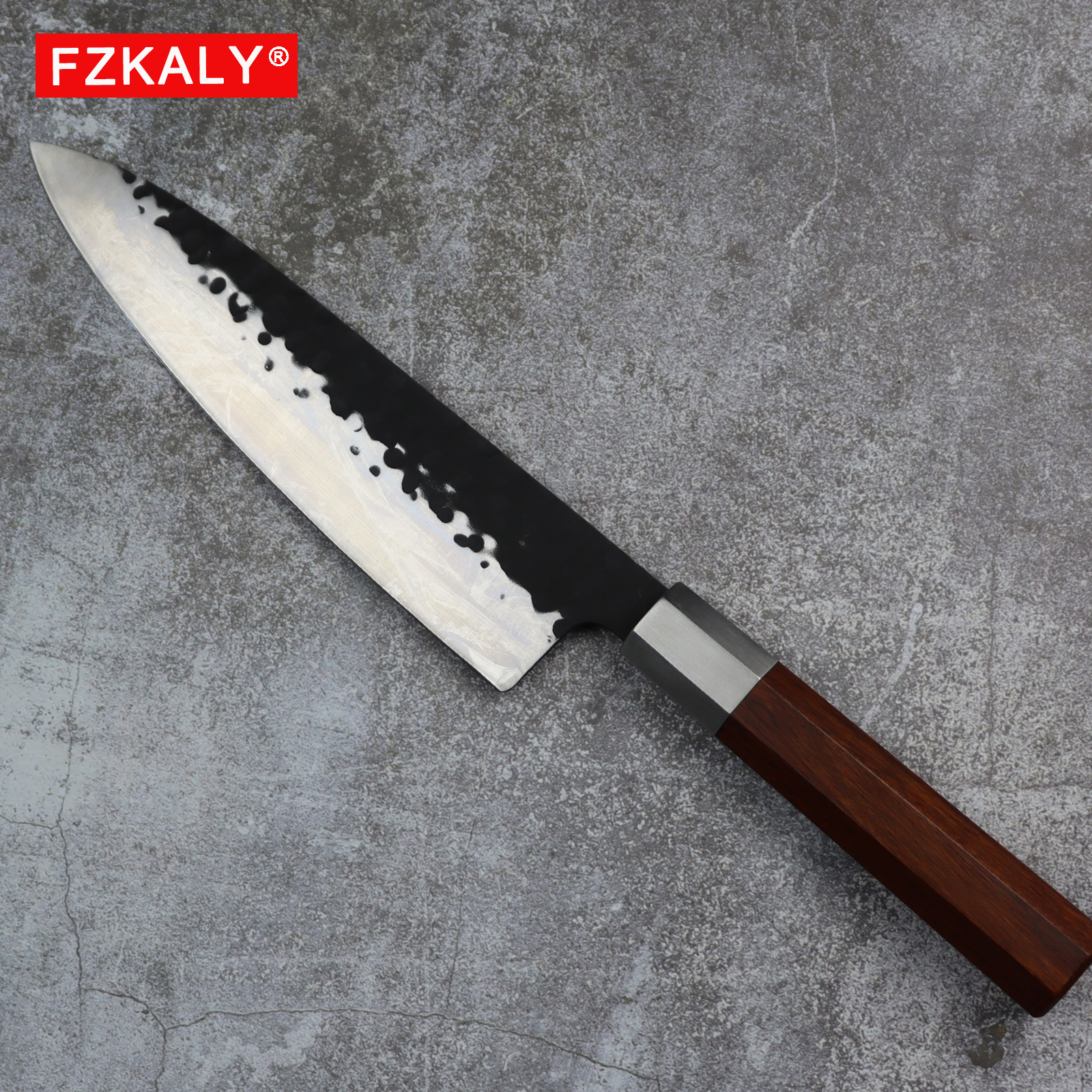 Fzkaly Hand Forged Chef's Knife, 8.5"